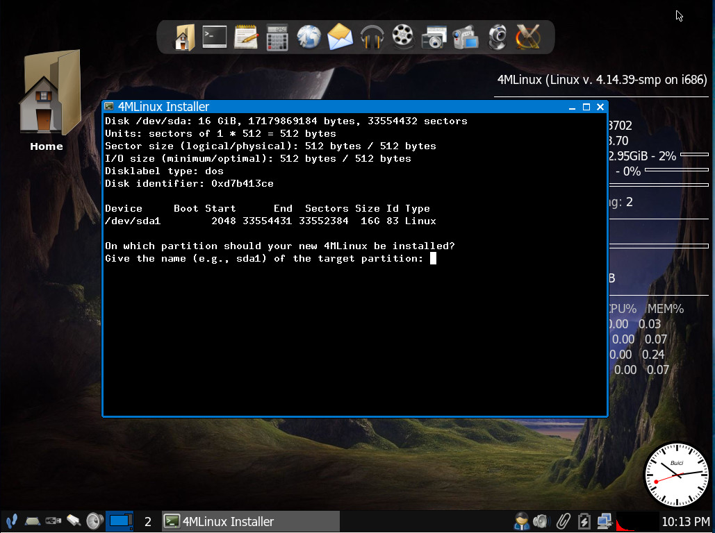 lightweight linux distro for virtualbox