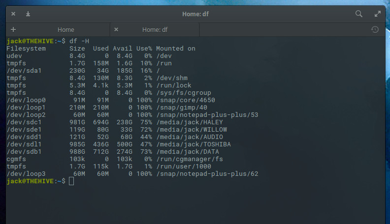 How To Check Disk Space On Linux From The Command Line - 