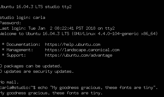 linux best font for terminal