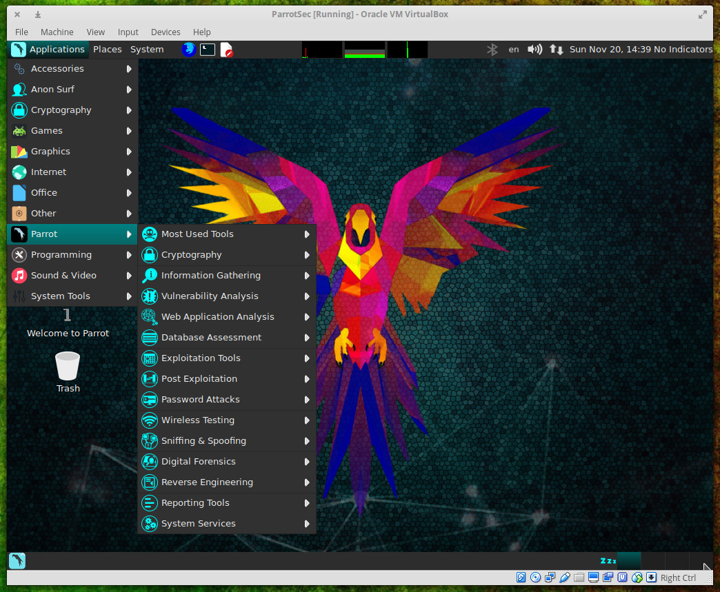 use parrot security os