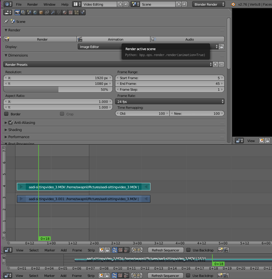 blender video editing change frame rate